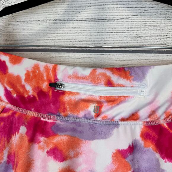 Ideology Plus Size Pink Purple Orange Tie Dye Ruffle Active Skort Size 1X - Picture 7 of 8